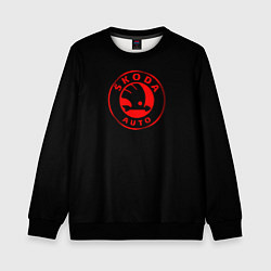 Детский свитшот Skoda red logo