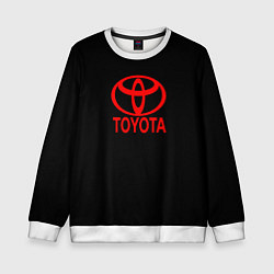 Свитшот детский Toyota red logo, цвет: 3D-белый