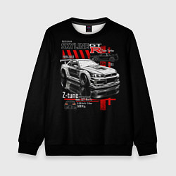 Свитшот детский Skyline gtr34, цвет: 3D-черный