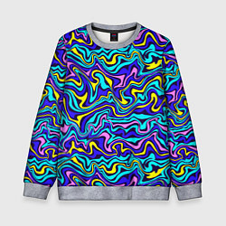 Свитшот детский Psychedelic multicolored pattern, цвет: 3D-меланж