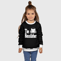 Свитшот детский Басс папа, цвет: 3D-белый — фото 2