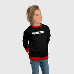 Свитшот детский Samurai logo white, цвет: 3D-красный — фото 2