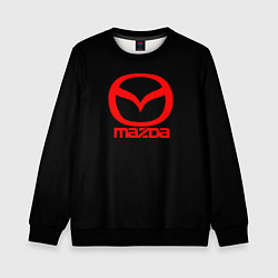 Свитшот детский Mazda red logo, цвет: 3D-черный