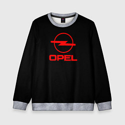 Свитшот детский Opel red logo auto, цвет: 3D-меланж