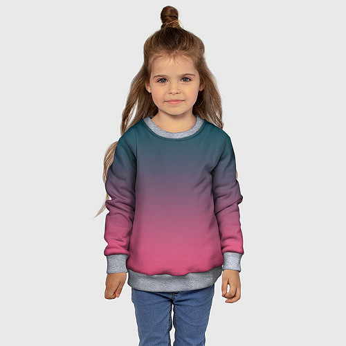 Детский свитшот Абстрактный градиент / 3D-Меланж – фото 4