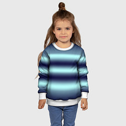 Свитшот детский Полосы градиент, цвет: 3D-белый — фото 2