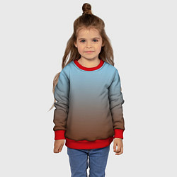 Свитшот детский Текстура градиент, цвет: 3D-красный — фото 2