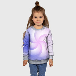 Свитшот детский Пикселизация градиента с вертушкой, цвет: 3D-меланж — фото 2