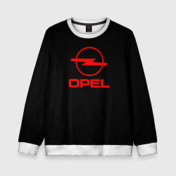 Свитшот детский Opel red logo auto, цвет: 3D-белый