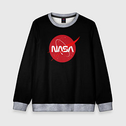 Свитшот детский Nasa logo red, цвет: 3D-меланж