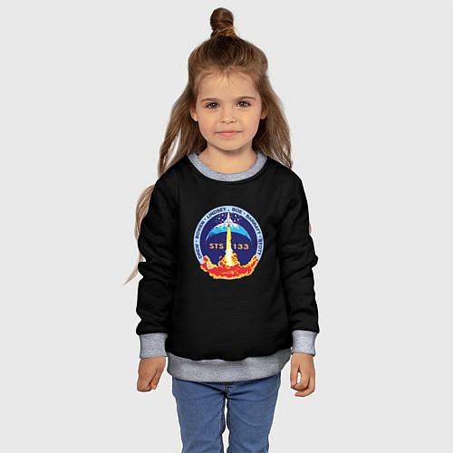 Детский свитшот NASA space trend / 3D-Меланж – фото 4