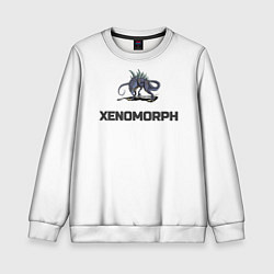 Свитшот детский Чужой xenomorph, цвет: 3D-белый