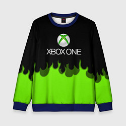 Детский свитшот Xbox green fire
