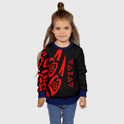 Детский свитшот The Witcher hunt / 3D-Синий – фото 4