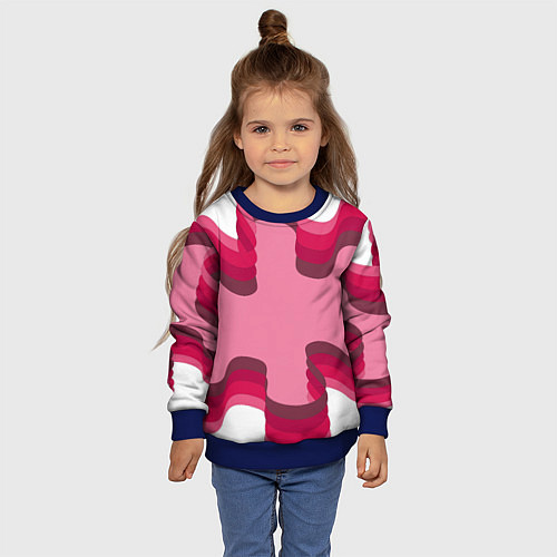 Детский свитшот Музыкальная линия / 3D-Синий – фото 4