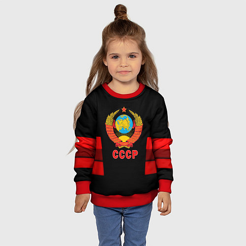 Детский свитшот СССР геометрия красный / 3D-Красный – фото 4