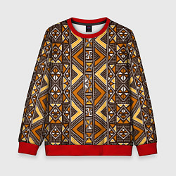 Свитшот детский Мавританский африканский орнамент, цвет: 3D-красный