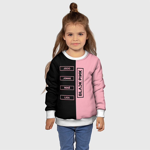 Детский свитшот Blackpink южнокорейская группа / 3D-Белый – фото 4