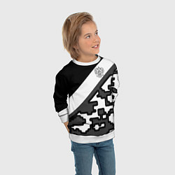 Свитшот детский Россия камуфляж текстура, цвет: 3D-белый — фото 2