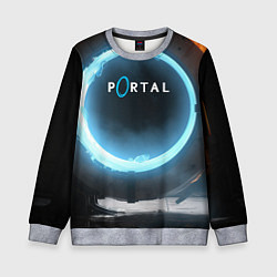Свитшот детский Portal logo game, цвет: 3D-меланж