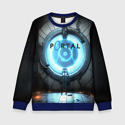 Свитшот детский Portal logo game, цвет: 3D-синий