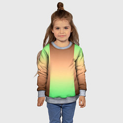Свитшот детский Фисташковый комбинированный градиент, цвет: 3D-меланж — фото 2