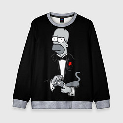 Свитшот детский Homer - the godfather, цвет: 3D-меланж