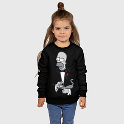 Свитшот детский Homer - the godfather, цвет: 3D-черный — фото 2