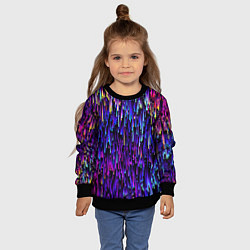 Свитшот детский Радужный дождь, цвет: 3D-черный — фото 2