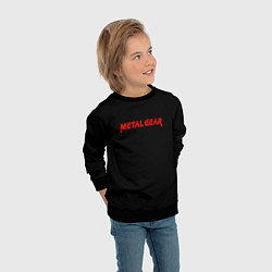 Свитшот детский Metal gear red logo, цвет: 3D-черный — фото 2