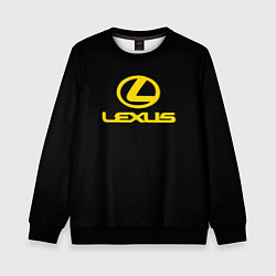 Свитшот детский Lexus yellow logo, цвет: 3D-черный