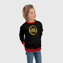 Свитшот детский FIAT logo yelow, цвет: 3D-красный — фото 2