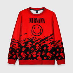 Детский свитшот Nirvana rock skull