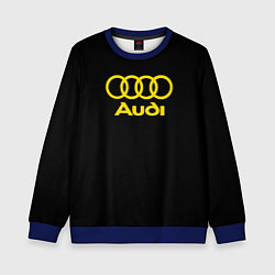 Свитшот детский Audi logo yellow, цвет: 3D-синий