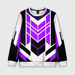 Детский свитшот Purple and black stripes on a white background