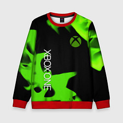 Детский свитшот Xbox one green flame