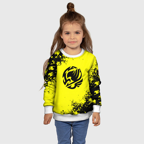 Детский свитшот Хвост феи текстура аниме / 3D-Белый – фото 4