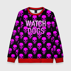 Свитшот детский Watch dogs neon skull, цвет: 3D-красный