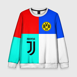 Свитшот детский Juventus x Borussia, цвет: 3D-белый