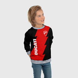 Свитшот детский Ducati - logo, цвет: 3D-меланж — фото 2