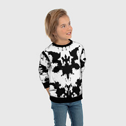 Свитшот детский Психоделический тест Роршаха, цвет: 3D-черный — фото 2