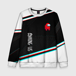 Свитшот детский Among us geometry steel, цвет: 3D-белый