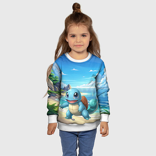 Детский свитшот Pokemon Squirtle / 3D-Белый – фото 4