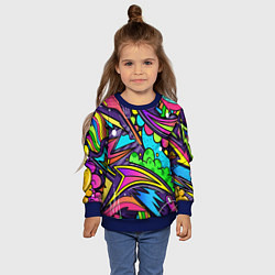 Свитшот детский Яркое граффити, цвет: 3D-синий — фото 2