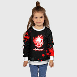 Свитшот детский Samurai flame logo, цвет: 3D-белый — фото 2