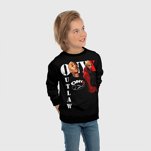 Детский свитшот Onyx outlaw / 3D-Черный – фото 3