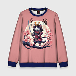 Детский свитшот Kitten samurai - bushido ai art