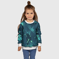 Свитшот детский Яркий абстрактный узор для спорта, цвет: 3D-белый — фото 2