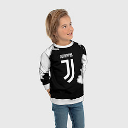 Свитшот детский Juventus fc краски, цвет: 3D-белый — фото 2