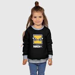 Свитшот детский Rainbow six 6 logo games, цвет: 3D-меланж — фото 2